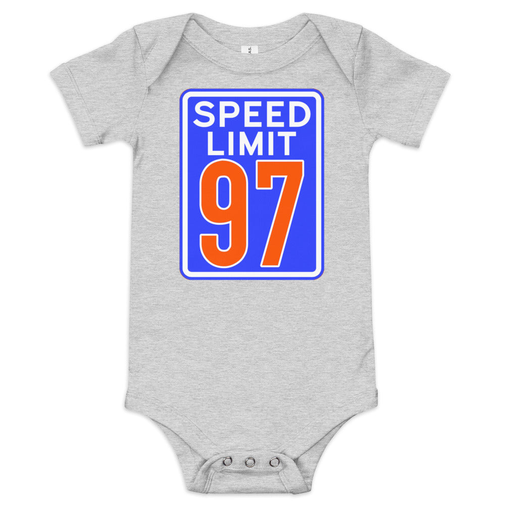 97 KM/H Baby Onesie - Grey