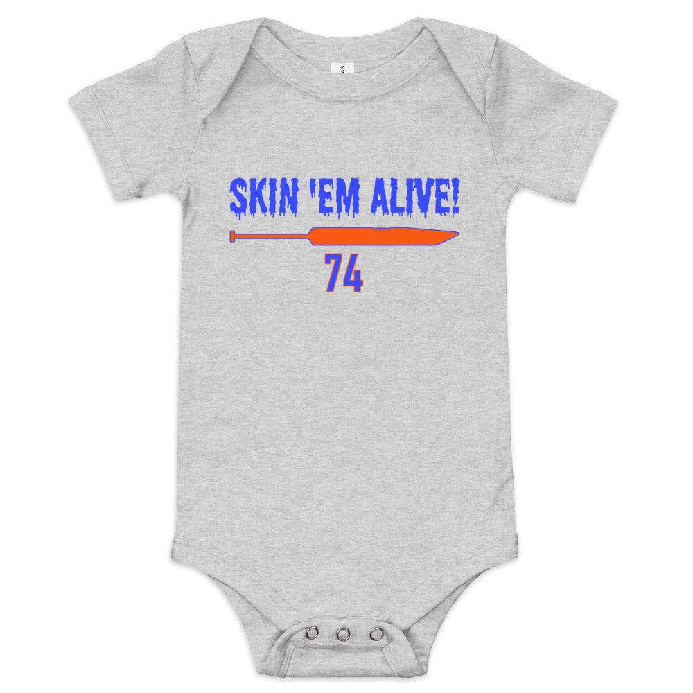 Skin 'Em Alive Baby Onesie - Grey