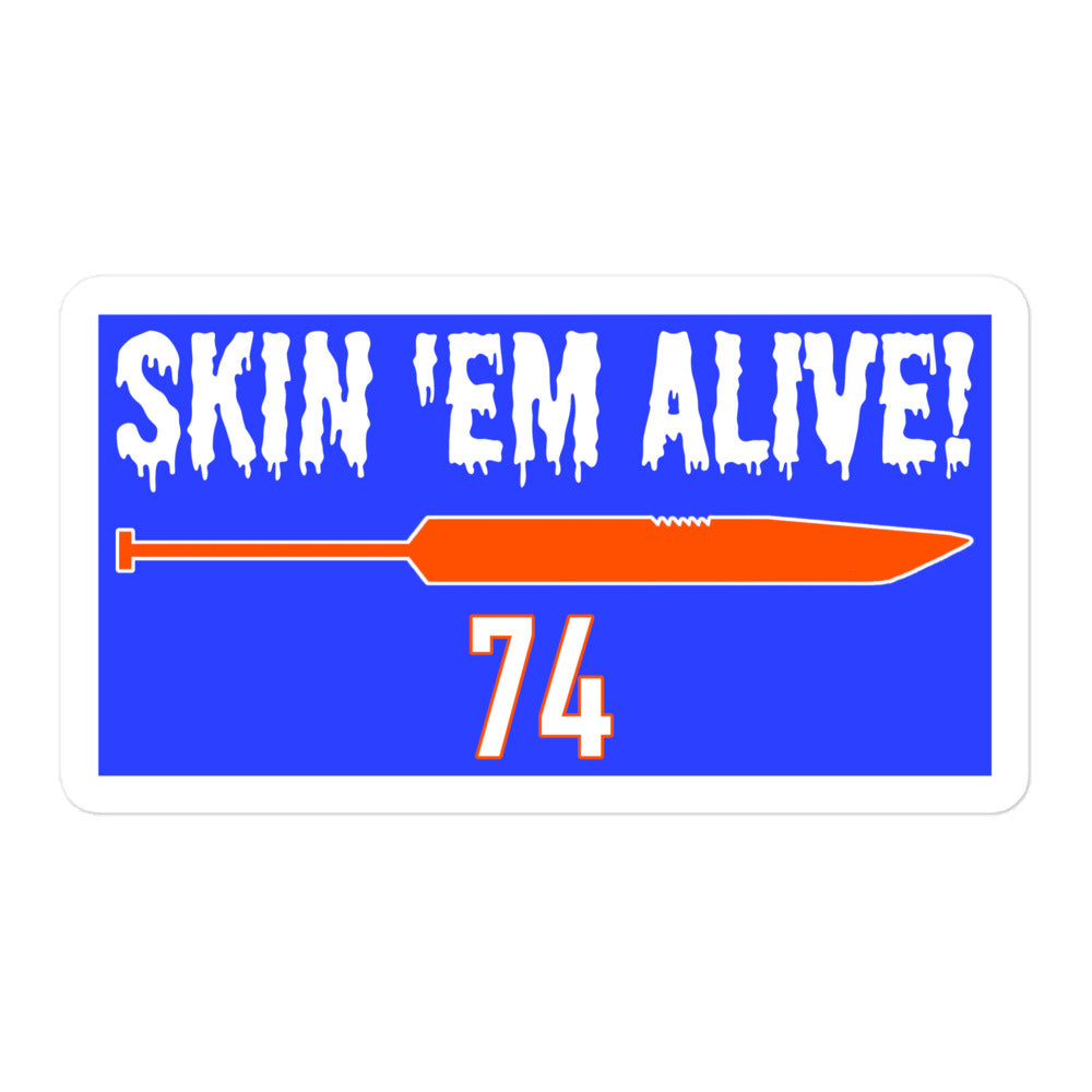 Skin 'Em Alive 5.5" Sticker