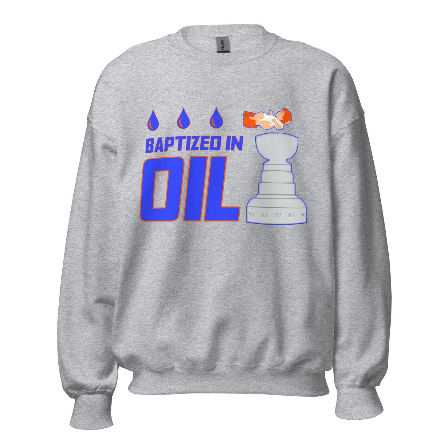 Baptized In Oil Crew - Grey