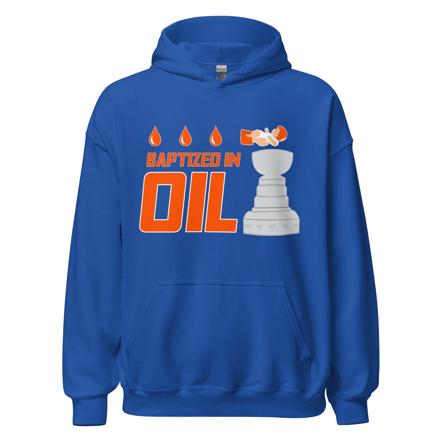 Baptized In Oil Hoodie - Blue