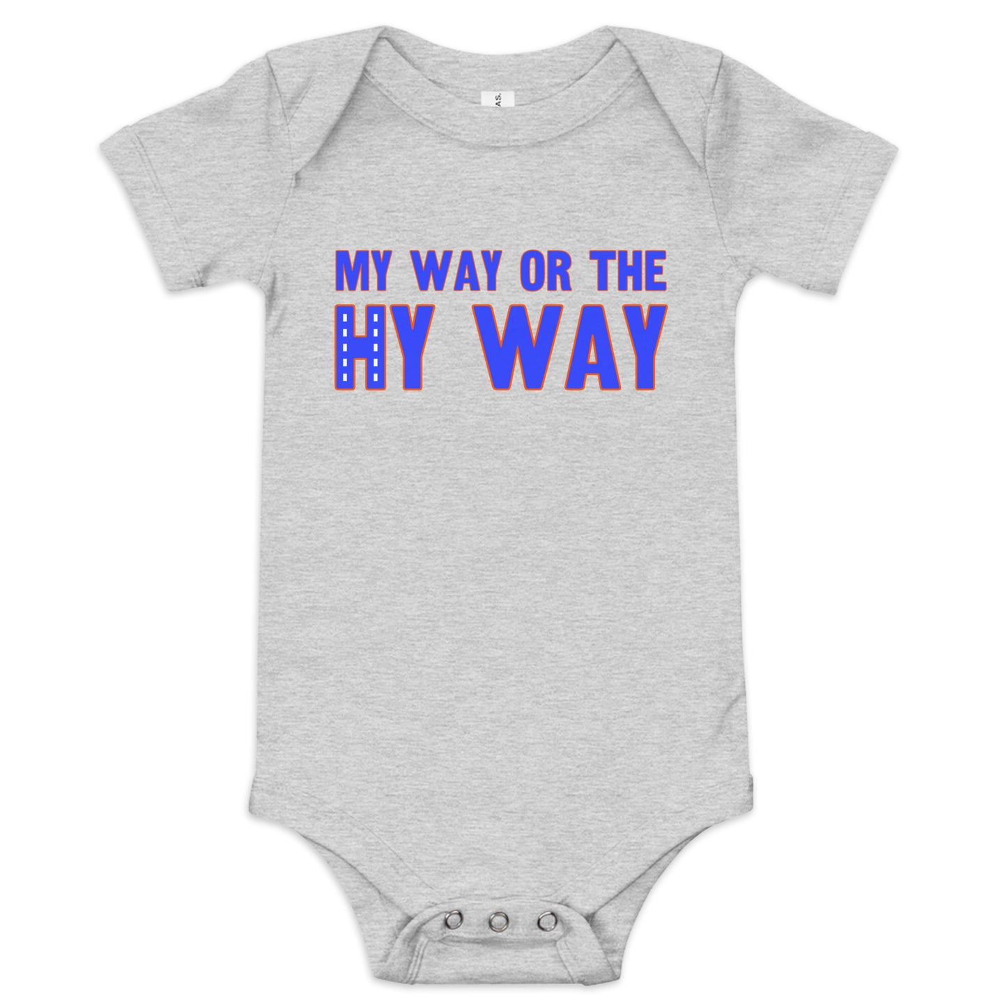 Highway 18 Baby Onesie - Grey