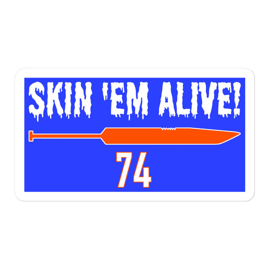Skin 'Em Alive 5.5" Sticker