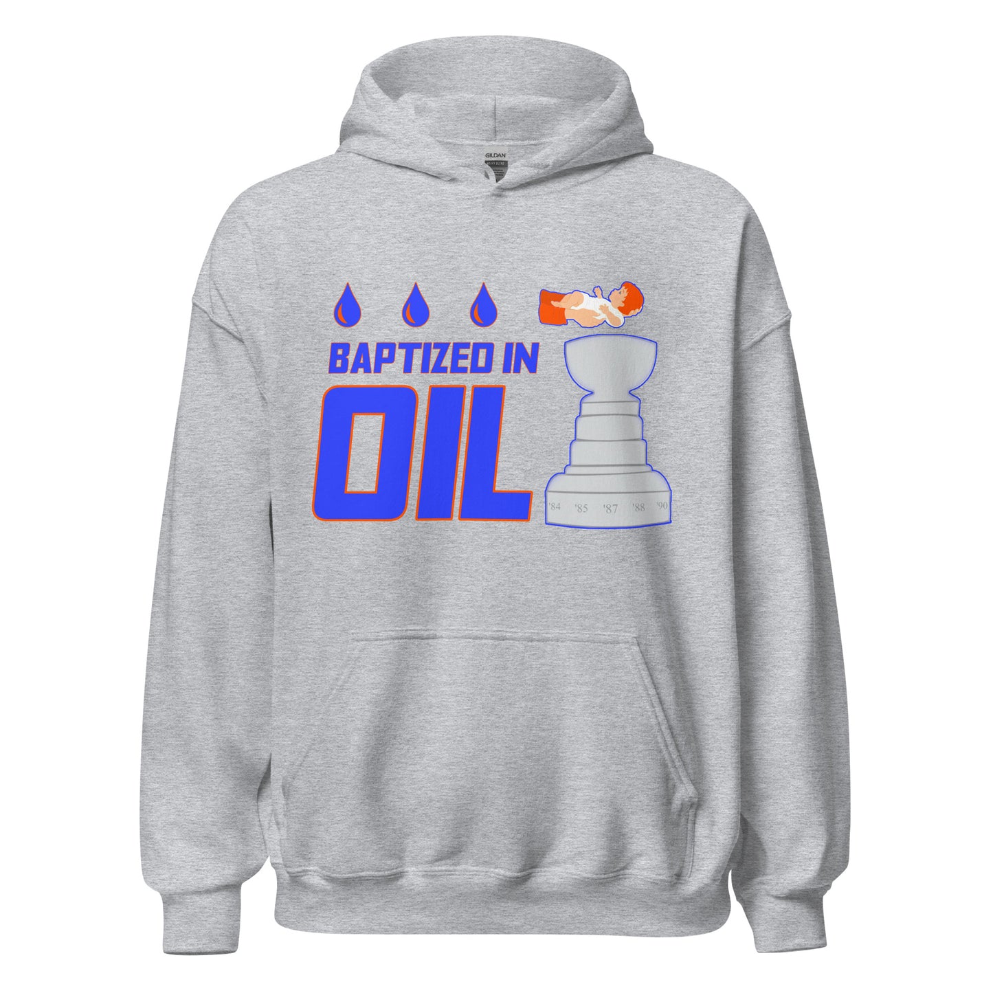 Baptized In Oil Hoodie - Grey